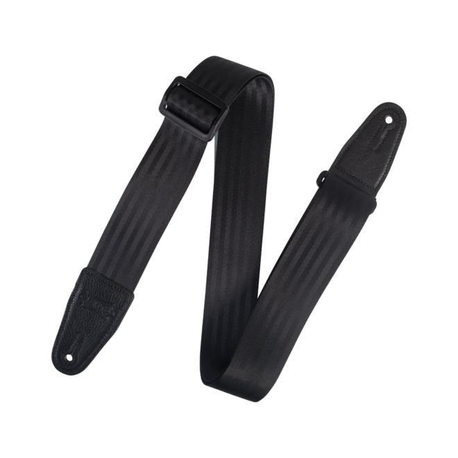 Levy's 2" Seatbelt Guitar Strap w/Reinforced Garment Leather Ends, Black