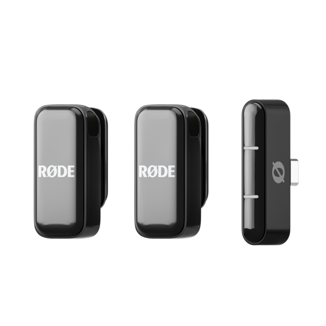 RODE Wireless Micro Ultra-Compact Wireless Microphone System, USB-C, Black
