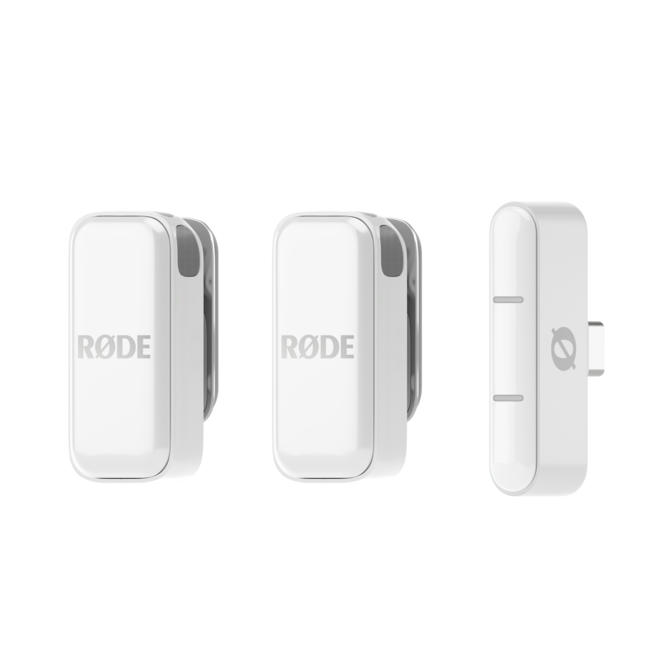 RODE Wireless Micro Ultra-Compact Wireless Microphone System, USB-C, White