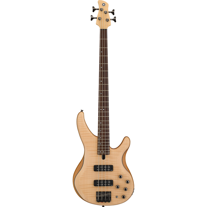 Yamaha TRBX604FM TRBX 600 Series Bass Guitar, 4-String, Natural Satin, Flame Maple Top