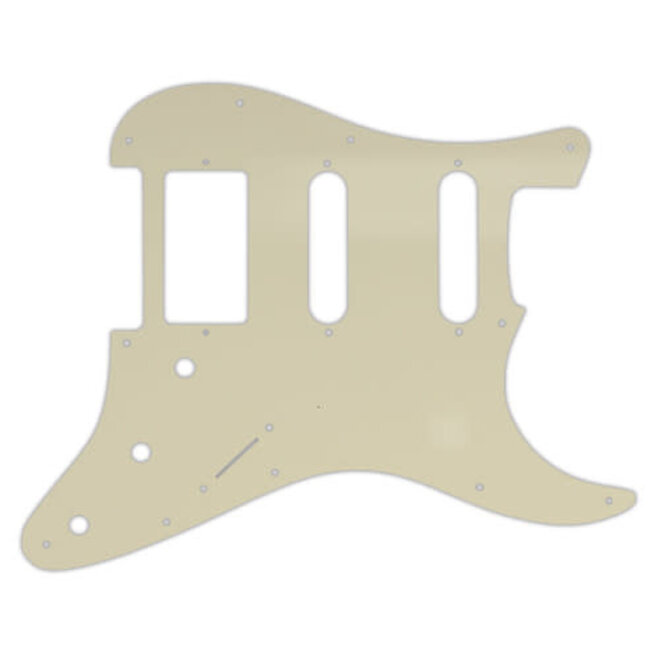 Stratocaster Pickguard, 11 Hole, HSS, 3 Ply, Cream