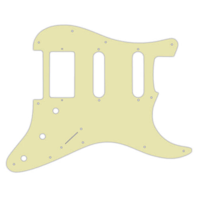Stratocaster Pickguard, 11 Hole, HSS, 3 Ply, Mint Green