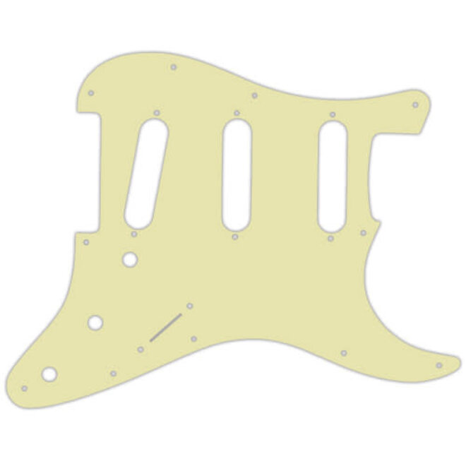 Stratocaster Pickguard, 11 Hole, SSS, 3 Ply, Mint Green