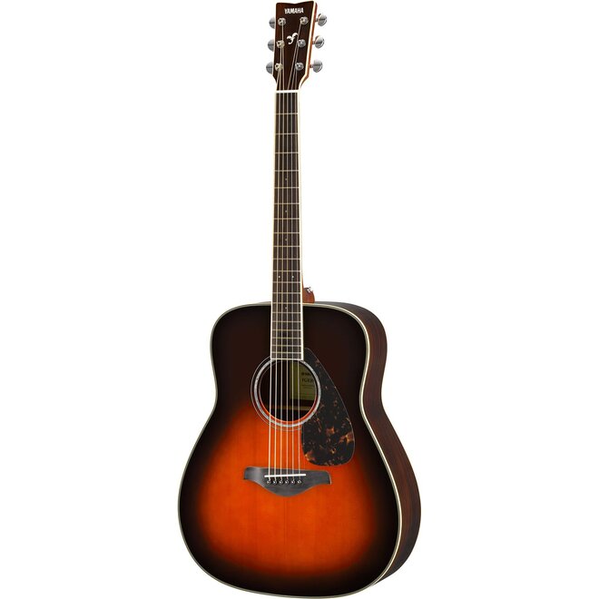 Yamaha FG830 Dreadnought Acoustic Guitar, Tobacco Brown Burst