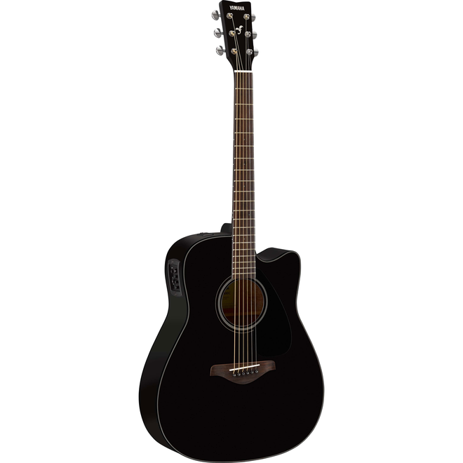 Yamaha FGX800C Dreadnought Cutaway Acoustic-Electric Guitar, Black