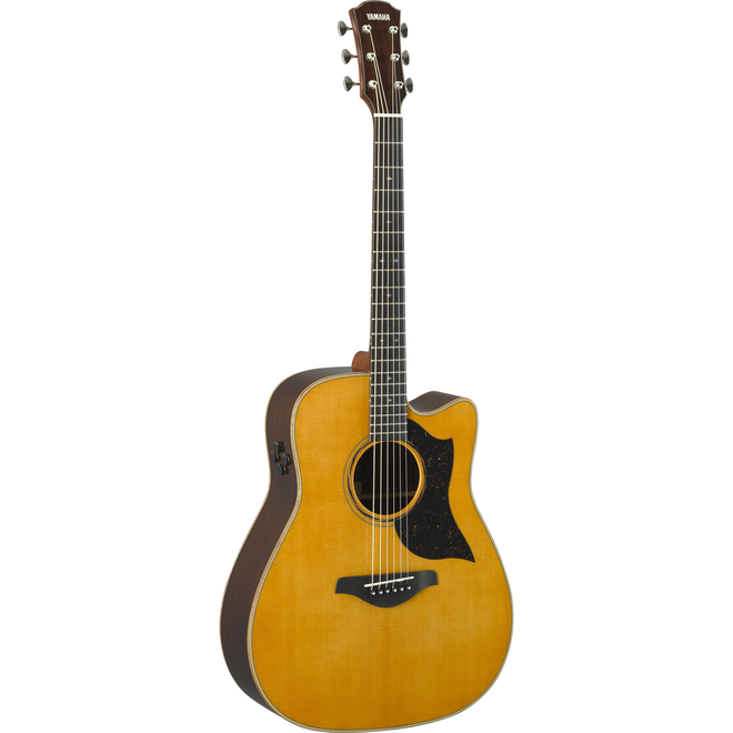 Yamaha A5R ARE Dreadnought Cutaway Acoustic-Electric Guitar, Solid Sitka Spruce/Solid Rosewood, Vintage Natural, w/Hardshell Case