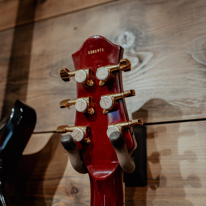 Prestige Musician Pro TR Semi-Hollow Electric Guitar Bigsby B7, Trans Red w/Case