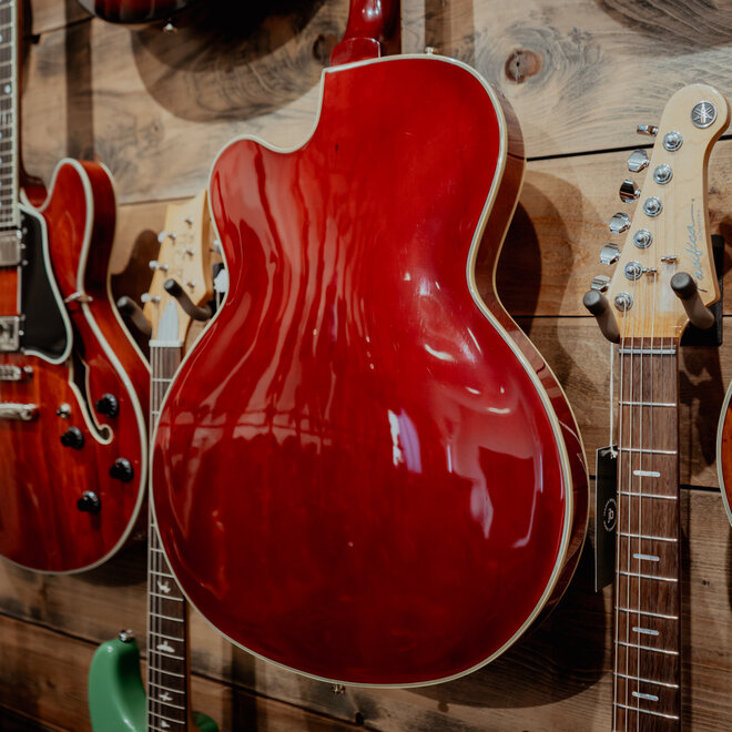 Prestige Musician Pro TR Semi-Hollow Electric Guitar Bigsby B7, Trans Red w/Case