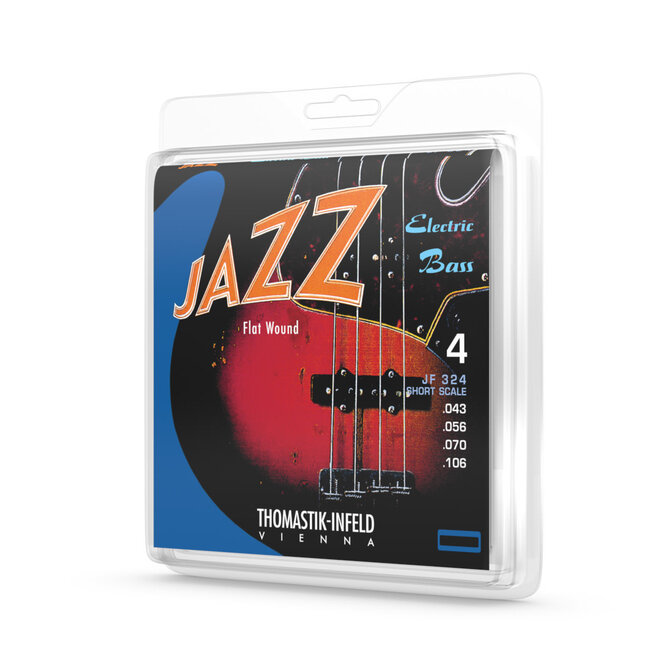 Thomastik Infeld JF324 Jazz Flatwound Bass Guitar Strings, Short Scale, 43-106 Medium