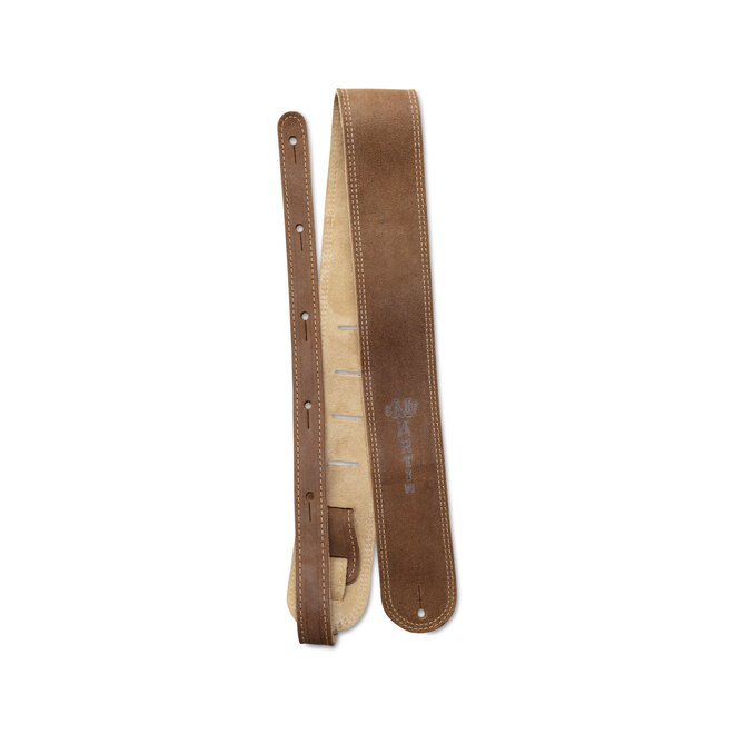 Martin 2.5” Distressed Ball Glove Guitar Strap, Light Brown