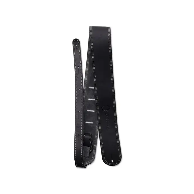 Martin 2.5” Ball Glove Leather Guitar Strap, Black