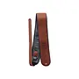 Martin 3” Premium Rolled Leather Guitar Strap, Brown
