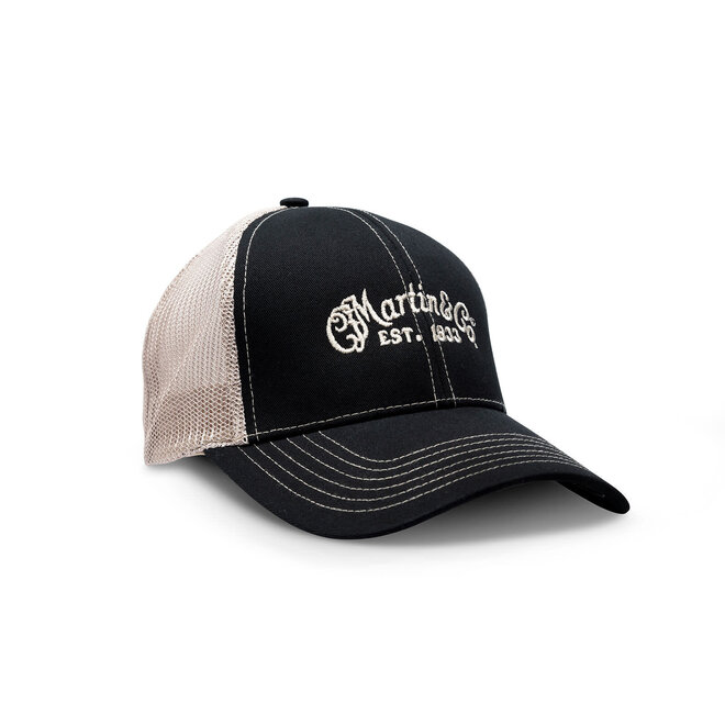 Martin Mesh Trucker Hat, Black w/Tan Mesh