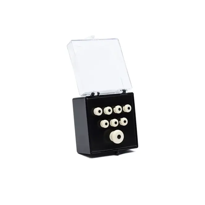 Martin Bridge Pin Set, White w/Black Inlay
