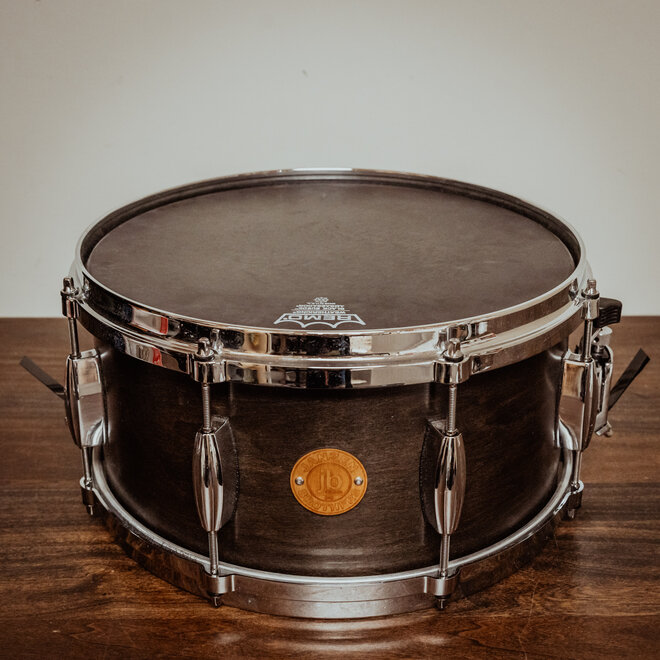 JB Drum Co Maple 13x7 Snare Drum, Satin Black w/Bag