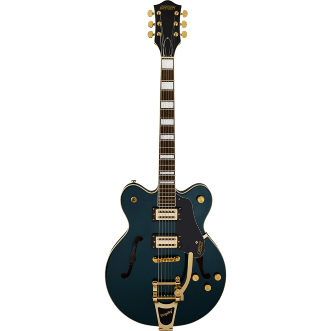 Gretsch G2622TG Streamliner Center Block Double-Cut Electric Guitar, w/Bigsby LTD, Laurel Fingerboard, Broad’Tron BT-3S Pickups, Midnight Sapphire