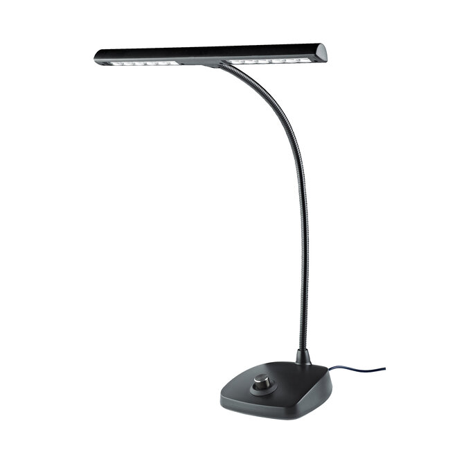 K&M 12298 Dimmable LED Piano Lamp, Black