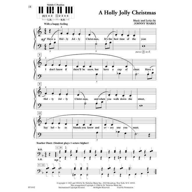 Hal Leonard Faber PlayTime Piano, Level 1, Christmas
