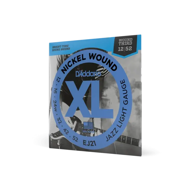 D'Addario EJ21 XL Nickel Wound Electric Guitar Strings, 12-52 Jazz Light