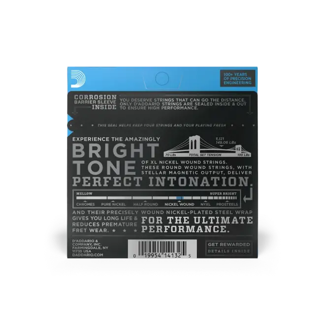 D'Addario EJ21 XL Nickel Wound Electric Guitar Strings, 12-52 Jazz Light