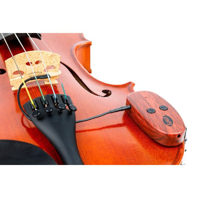 KNA VV-Wi Wireless Portable Bridge-Mounted Piezo Violin/Viola Pickup, w/Volume Control
