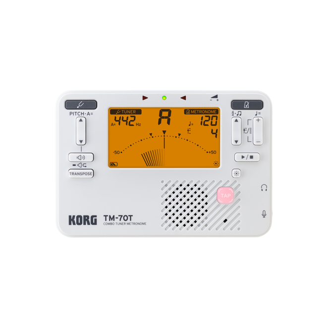 Korg TM-70T Combo Tuner/Metronome, White