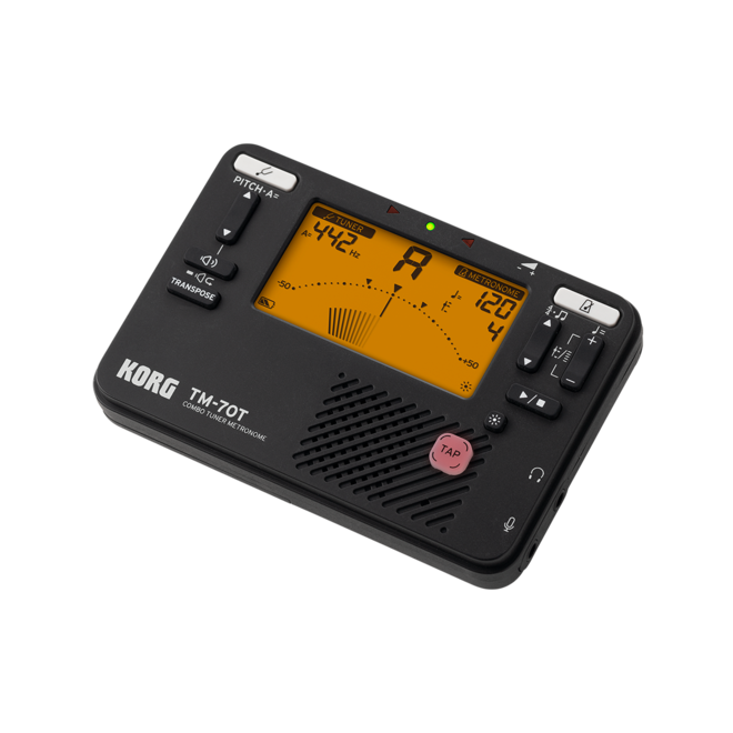 Korg TM-70T Combo Tuner/Metronome, Black