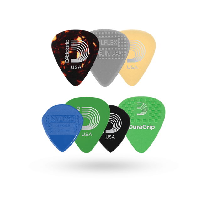D'Addario Guitar Pick Variety Pack, Medium (7 Pack)