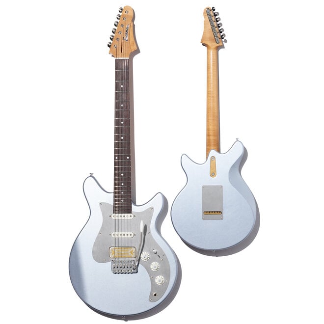 Eastman FullerTone DC'62 Electric Guitar, Rosewood Fingerboard, Ice Blue Metallic, w/Padded Gigbag