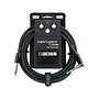Boss BIC-10A Instrument Cable, Straight to Right-Angle, Black, 10'