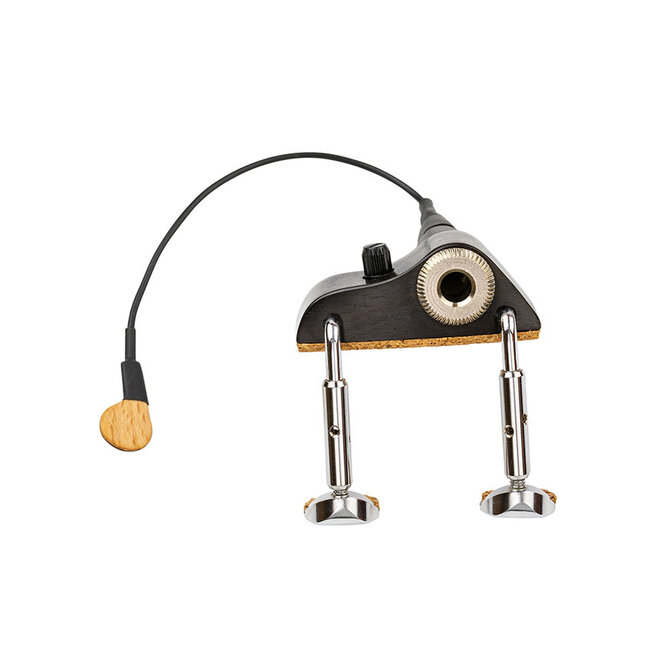 KNA VV-3V Portable Piezo Violin/Viola Pickup w/Volume Control, Ebony