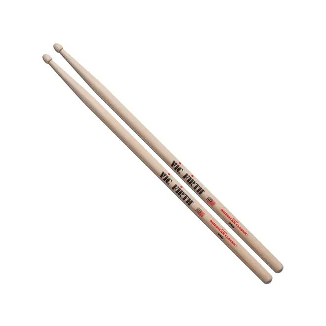 Vic Firth American Classic Hickory Drumsticks, Wood Tip, Extreme 8D