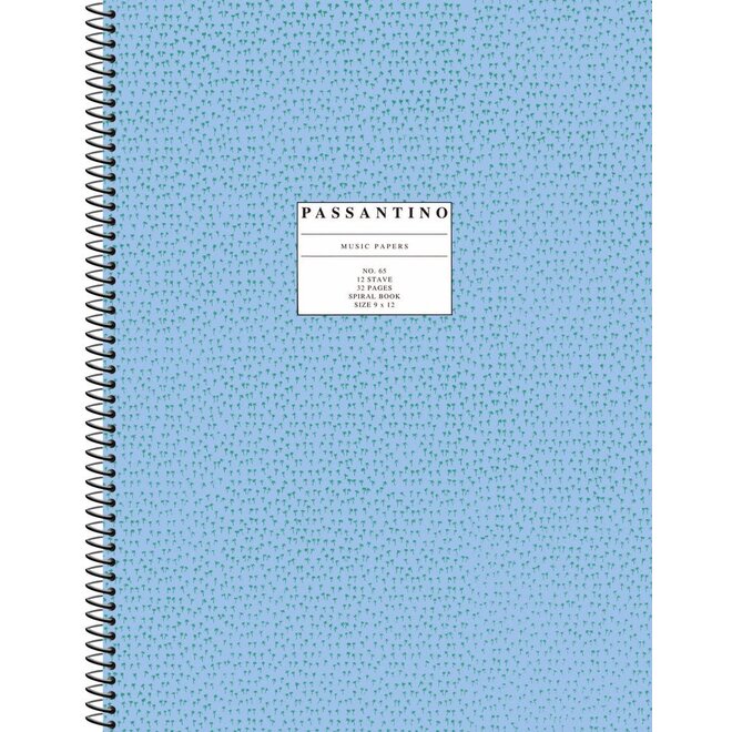 Hal Leonard 65. Spiral Book: 12-Stave Passantino Manuscript Paper