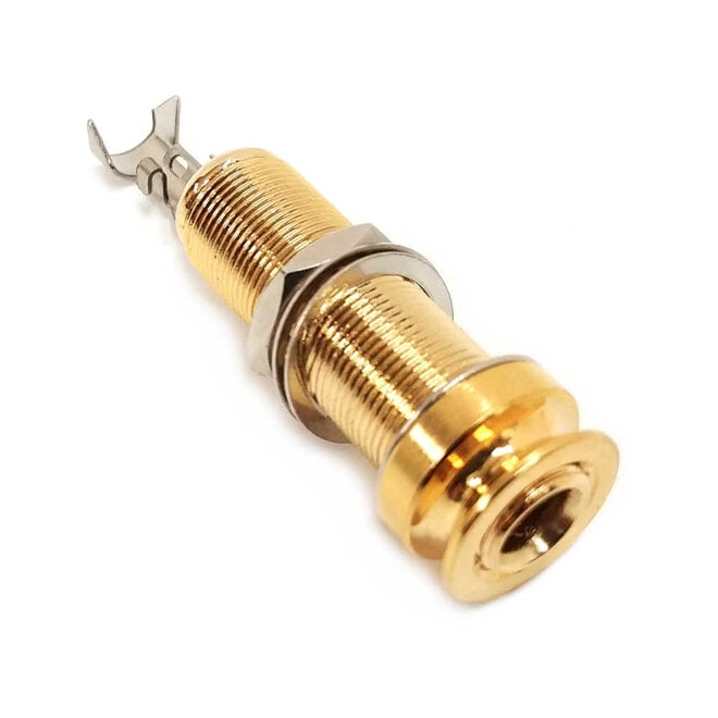 Endpin Acoustic Jack, 1/4" Stereo, Gold