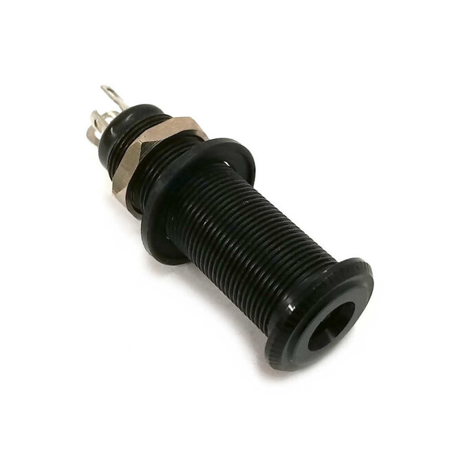 1/4" Stereo Barrel Jack, Black