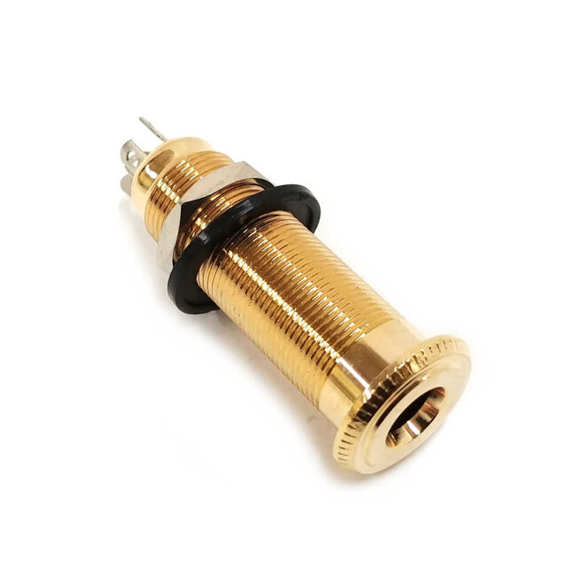 1/4" Stereo Barrel Jack, Gold