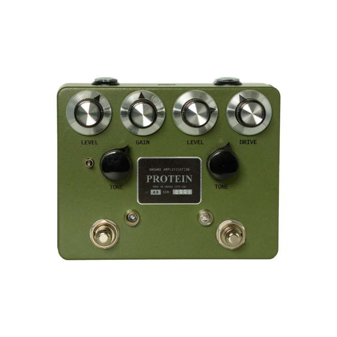 Browne Amplification Protein V4 Dual Overdrive Pedal, Green