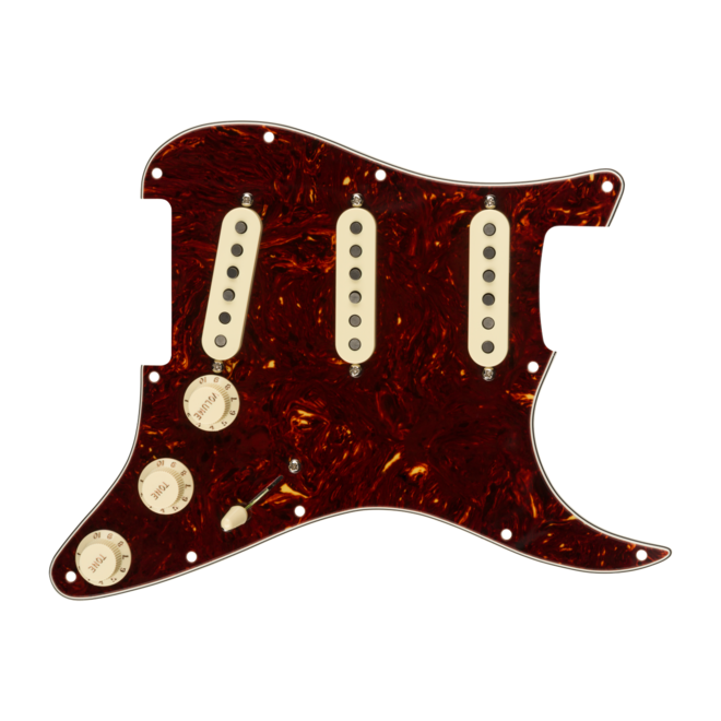 Fender Pre-Wired Stratocaster Pickguard, Tex-Mex SSS, 11-Hole, Tortoise Shell