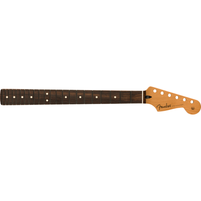 Fender Satin Roasted Maple Stratocaster Neck, 22 Jumbo Frets, 12" Radius, Flat Oval Shape, Rosewood