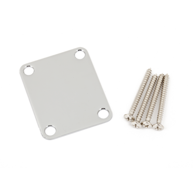 Fender 4-Bolt Vintage-Style Neck Plate, Plain, Chrome