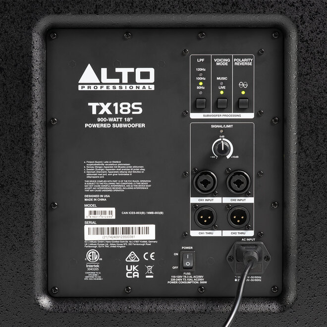Alto TX18S 900W 18" Powered Subwoofer