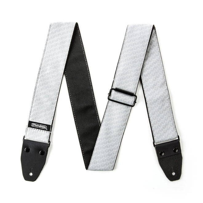 Dunlop Jacquard Cube Hatch Guitar Strap, Light Grey