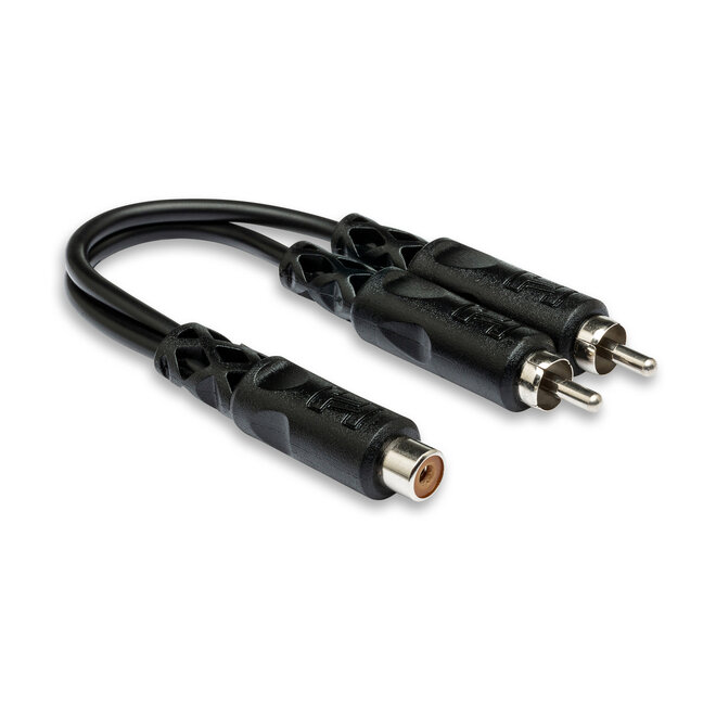Hosa YRA-105 Y Adaptor Cable, RCA Female to Dual RCA Male