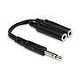 Hosa YPP-118 Y Adaptor Cable, 1/4" TRS Male to Dual 1/4" TRS Female