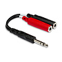 Hosa YPP-117 Stereo Breakout Cable, 1/4" TRS Male to Dual 1/4" TS Female