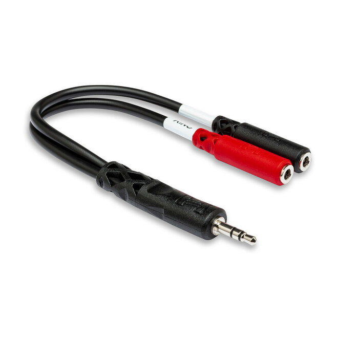 Hosa YMM-261 Stereo Breakout Cable, 3.5mm TRS Male to Dual 3.5mm TS Female
