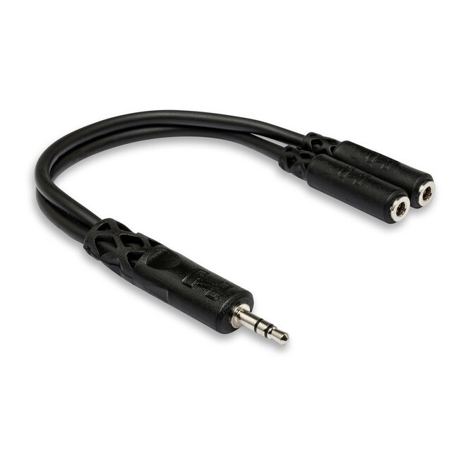 Hosa YMM-232 Y Adaptor Cable, 3.5mm TRS Male to Dual 3.5mm TRS Female
