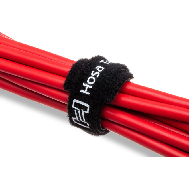 Hosa WTI-508 Velcro Hook & Loop Cable Ties, Black (50 Pack)