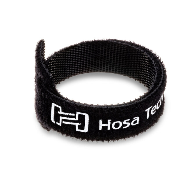 Hosa WTI-508 Velcro Hook & Loop Cable Ties, Black (50 Pack)
