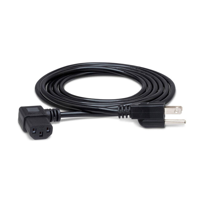 Hosa PWC-148R Power Cord, Right-Angle IEC C13, 8’